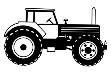 old tractor silhouette