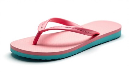 A single flip-flop isolated on pure white background , studio, shoe, travel