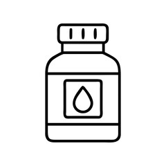 Vector graphic of a medicine bottle with dropper for healthcare and wellness uses