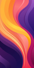 Dynamic vertical wave background with striking purple-orange contrast, perfectly sized for mobile devices, social media content, digital marketing, app UI design, and promotional materials.