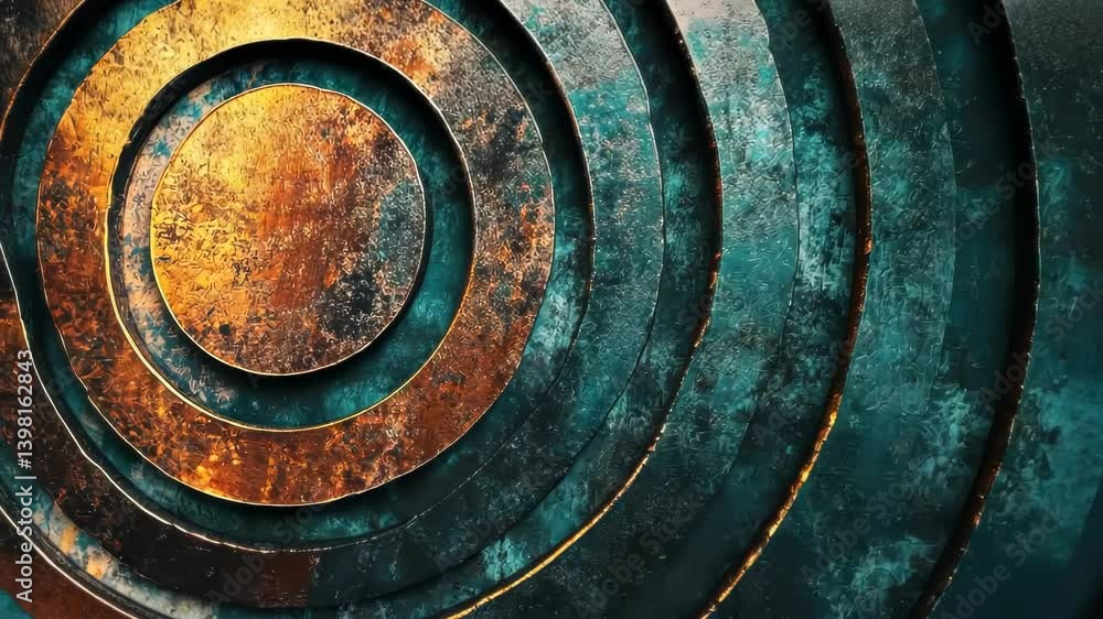 Poster beautiful concentric circles create a stunning visual display of light and texture in an artistic se