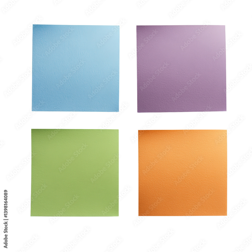 Poster four squares of different colors displayed together creating a vibrant color palette for artistic in