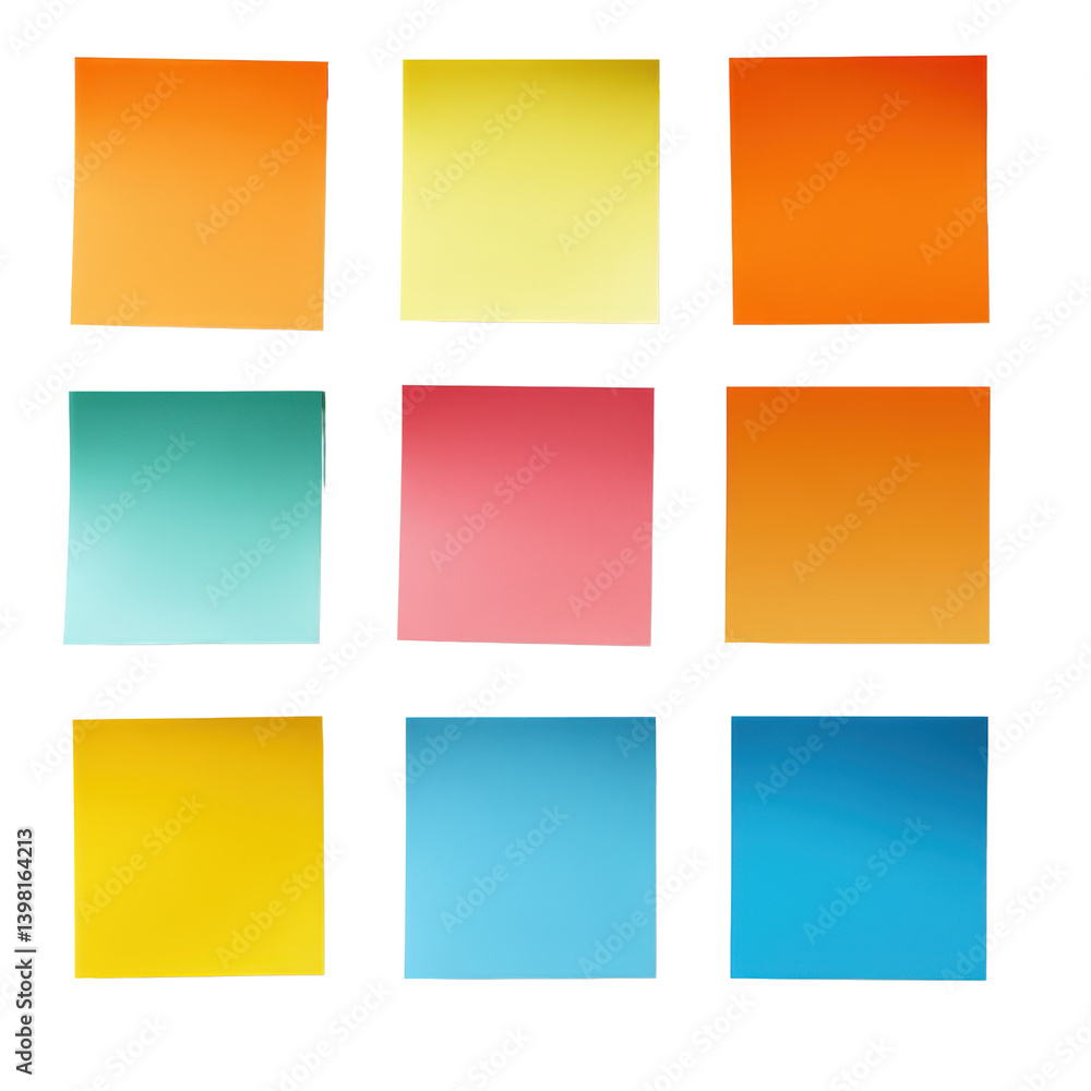 Poster a set of colorful squares arranged neatly together showcasing a variety of bright colors for creativ