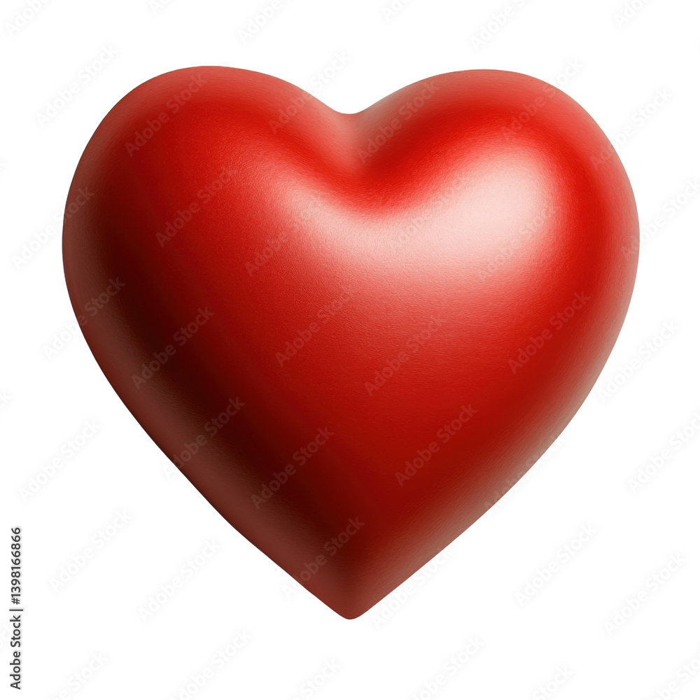 Aufkleber a bright red heart symbolizing love and affection on a clean background for romantic themes and desi