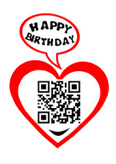 55 years big kisses code qr happy birthday love anniversaire flash