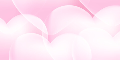 Abstract 3D Heart Pattern Background. 3d heart with light shine depth background.