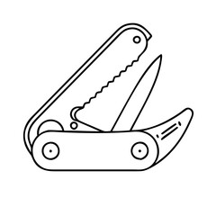 pocket knife icon, pocket knife vector illustration-simple illustration of pocket knife, perfect for pocket knife logos and icons
