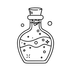 potion bottle icon, potion bottle vector illustration-simple illustration of potion bottle, perfect for potion bottle logos and icons