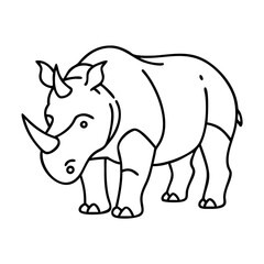 rhino icon, rhino vector illustration-simple illustration of rhino, perfect for rhino logos and icons