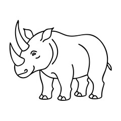 rhino icon, rhino vector illustration-simple illustration of rhino, perfect for rhino logos and icons