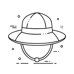 safari hat icon, safari hat vector illustration-simple illustration of safari hat, perfect for safari hat logos and icons