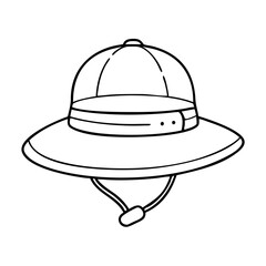 safari hat icon, safari hat vector illustration-simple illustration of safari hat, perfect for safari hat logos and icons