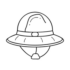 safari hat icon, safari hat vector illustration-simple illustration of safari hat, perfect for safari hat logos and icons