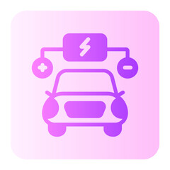 Electric Car gradient icon