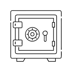 safe vault icon, safe vault vector illustration-simple illustration of safe vault, perfect for safe vault logos and icons