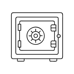 safe vault icon, safe vault vector illustration-simple illustration of safe vault, perfect for safe vault logos and icons