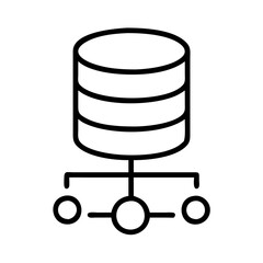 Database server storage icon for network connection and data management system