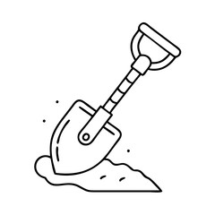 shovel icon, shovel vector illustration-simple illustration of shovel, perfect for shovel logos and icons