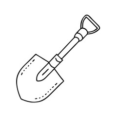 shovel icon, shovel vector illustration-simple illustration of shovel, perfect for shovel logos and icons