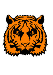 tigre tete animaux sauvage dessin