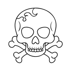 skull icon, skull vector illustration-simple illustration of skull, perfect for skull logos and icons