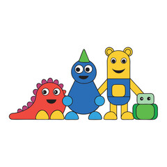 Funny-kids-toys vector illusrtration.eps