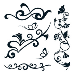 Floral Corner Design Element