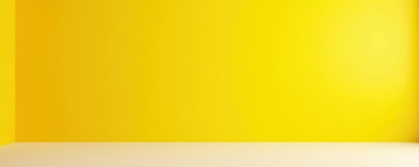 Yellow gradient wall in an empty studio room for minimalist interior design,  gradient,  room
