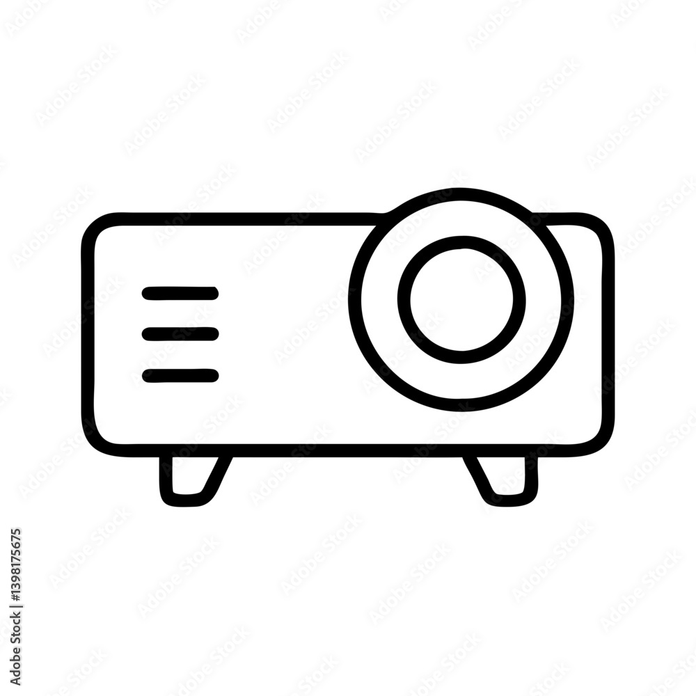 Poster outline projector vector image for presentation projector and home theater use