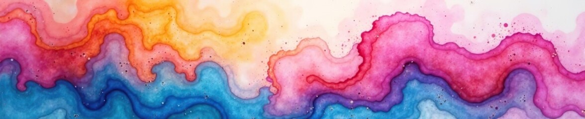 Watercolor painting featuring vibrant colors blending into a mesmerizing artistic background,  design,  pastel