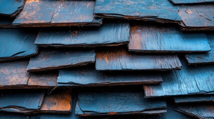 An image focusing on textured wooden shingles that exude rustic appeal, highlighting the rich hues and details that enhance architectural beauty in various settings.