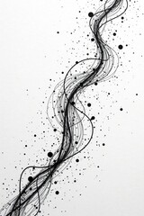 White background with intricate hand-drawn lines and divots, abstract design, exclusive artist creation,  divots,  handmade