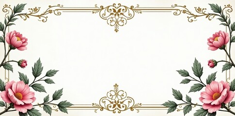White background with intricate vintage floral pattern, perfect for adding a touch of elegance to any design project,  decoration,  background