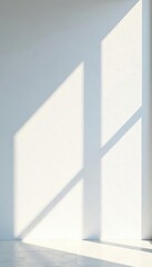 White rough plastered stone wall with dramatic shadows in sunlight, textured background for design projects or architecture concepts,  background,  shadows