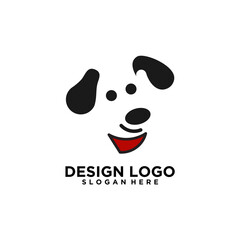 Happy Cartoon Dog Logo Design