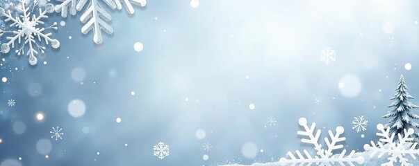 Winter snowflakes on a shimmering silver background, perfect for holiday design projects,  seasonal,  holiday