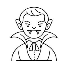 vampire icon, vampire vector illustration-simple illustration of vampire, perfect for vampire logos and icons