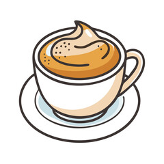 cappuccino icon, cappuccino vector illustration-simple illustration of cappuccino, perfect for cappuccino logos and icons