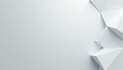 White geometric polygon shapes overlaying a subtle gray background,  art,  digital