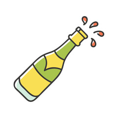 champagne bottle icon, champagne bottle vector illustration-simple illustration of champagne bottle, perfect for champagne bottle logos and icons