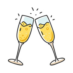champagne flute icon, champagne flute vector illustration-simple illustration of champagne flute, perfect for champagne flute logos and icons
