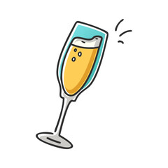 champagne flute icon, champagne flute vector illustration-simple illustration of champagne flute, perfect for champagne flute logos and icons