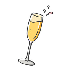 champagne flute icon, champagne flute vector illustration-simple illustration of champagne flute, perfect for champagne flute logos and icons