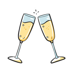 champagne flute icon, champagne flute vector illustration-simple illustration of champagne flute, perfect for champagne flute logos and icons