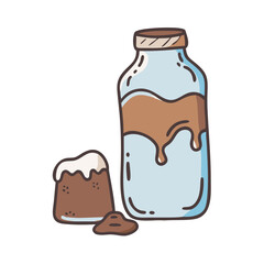 chocolate milk icon, chocolate milk vector illustration-simple illustration of chocolate milk, perfect for chocolate milk logos and icons