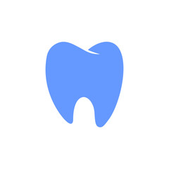 Light Blue Tooth Icon on White Background