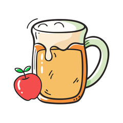 cider mug icon, cider mug vector illustration-simple illustration of cider mug, perfect for cider mug logos and icons
