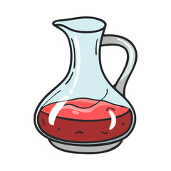 decanter with red wine icon, decanter with red wine vector illustration-simple illustration of decanter with red wine, perfect for decanter with red wine logos and icons