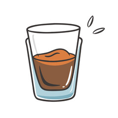 espresso shot icon, espresso shot vector illustration-simple illustration of espresso shot, perfect for espresso shot logos and icons
