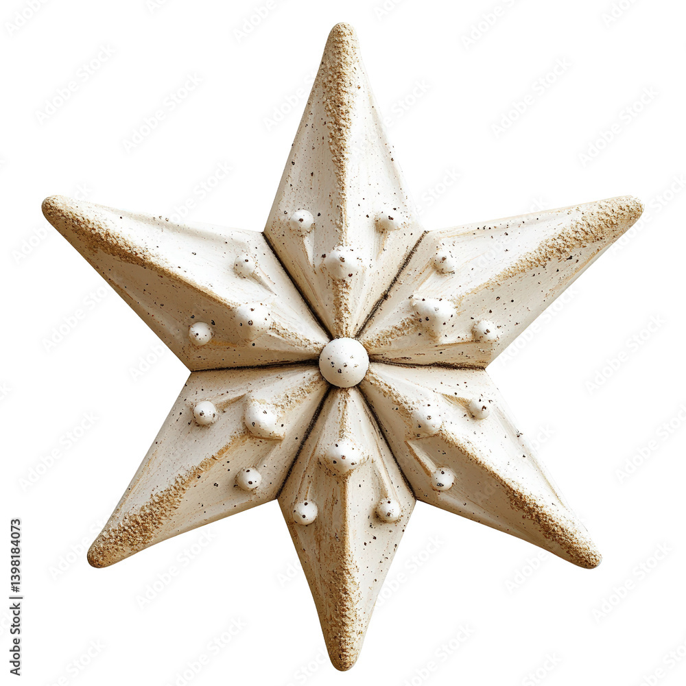 Poster rustic star crafted from natural wood surrounded by a soft ambient light creating a cozy and invitin